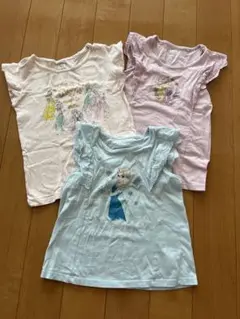 ユニクロ110 プリンセスTシャツ 3枚セット