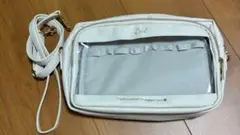 痛バ　ホワイトショルダーバッグ 透明ポケット付き