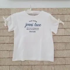 jenni love リボン付きホワイトTシャツ150