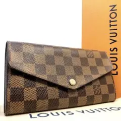 【完備品/美品/最新モデル】ルイヴィトン サラ ダミエ エベヌ レザー LV