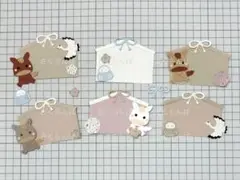 ペーパークラフト　メッセージカード　馬　絵馬　だるま