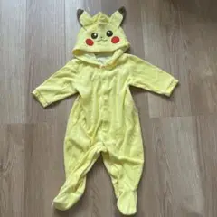 ピカチュウ フード付きロンパース 60~70cm