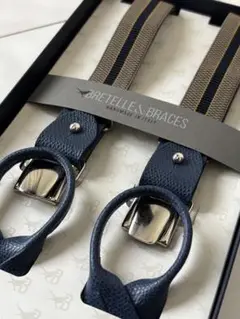 Bretelle & Braces サスペンダー 黒と青のダイヤ柄 7/11セール追加】サスペンダー（その他）｜BRETELLE&BRACES