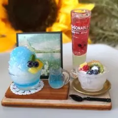 No.532【ミニチュアスイーツ】 かき氷と夏のスイーツセット