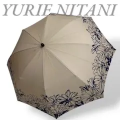 YURIE NITANI ユリエニタニ 折りたたみ傘 ベージュ 花柄 二つ折り