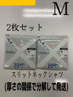 分解して発送)GUNZE YG-X紳士肌着スリットネックシャツMサイズ2枚セット