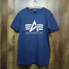 ALPHA INDUSTRIES ネイビー Tシャツ(メンズ　Mサイズ)