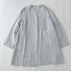 【美品】ヨーガンレール　JURGEN LEHL リネン混　麻　ノーカラー