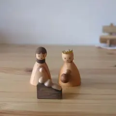 ドイツ　エルツ　木製オブジェ　キリスト誕生