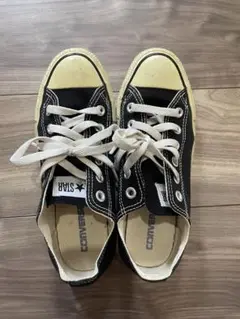 CONVERSE ブラック ローカット スニーカー