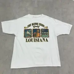 USA製　ルイジアナ　スーベニア　トップス　Tシャツ　古着　ホワイト　白　XL