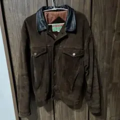 80's 90's vintage レザー 本革 スエード オーバーサイズ