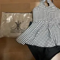BEAUTYSHOW チェック柄 ワンピース水着 新品タグ付き