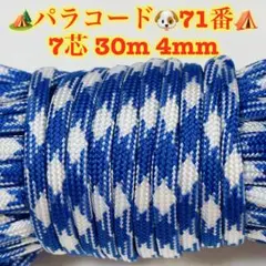 パラコード　７芯 ３０m ４mm ７１番　手芸とアウトドアなど用