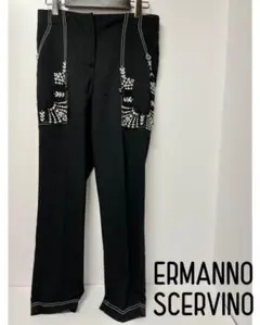 【割引あり】ERMANNO SCERVINO 【イタリア製】刺繍 スラックス