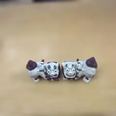 シーサー 置物 白紫 陶器　お土産