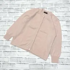 【カシミヤスター】ニットカーディガン 長袖 ピンク カシミヤ100% 手洗い可S