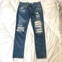 AG ADRIANO GOLDSCHMIED ダメージ加工デニムパンツ スキニー