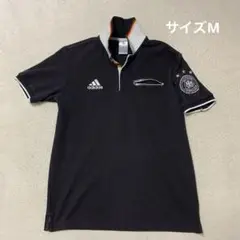 adidas アディダス　サッカードイツ代表　半袖ポロシャツ　ブラック　M