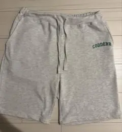 グレー スウェットショートパンツ ロゴ入り