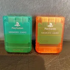 SONY PlayStation メモリーカード２枚【動作読み込みOK】日本製
