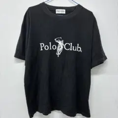 Polo Club 黒 コットンシャツ　半袖　LL カ6