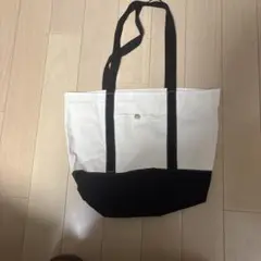 ホワイト/ブラック トートバッグ