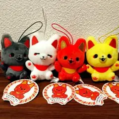 かみさまキツネとサラリーマン　マスコット　全種セット　ぬいぐるみ
