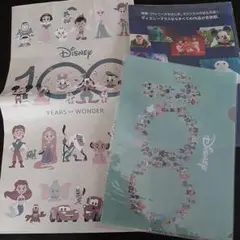 ディズニー紙袋とファイル2枚