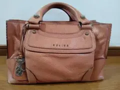 CELINE 馬車金具チャーム キーホルダー付き ハンドバッグ