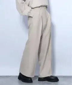 HARE ワイドフレアパンツ ベージュ