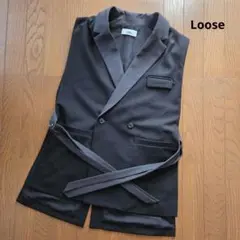 Loose ダブルテーラード ベスト ブラック