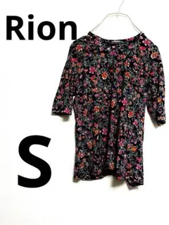 底値セール　Rion レディース　トップス　カットソー　花柄　S 七分袖