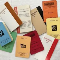 アメリカフェロー社マンスリー(1ヶ月毎)メモ帳10冊セット⑥