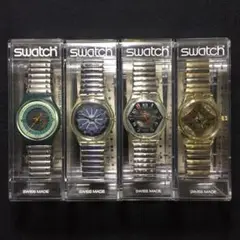 スウォッチ 伸縮メタルバンド (SMALL長) 1992/1993年モデル 4種