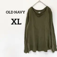 オールドネイビー 【XL】オリーブ色 長袖Tシャツ シンプル