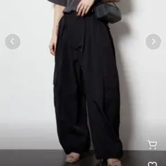 CITYSHOP “O”NYLON WIDE カーゴパンツ　ブラック　黒　36