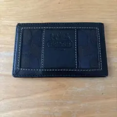 COACH ブラック レザー パスケース