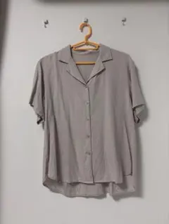 GU リネンブレンドオープンカラーシャツ M