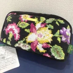 新品✨MINTON　ミントン　ポーチ　シュニール織り　ブラック　大きめポーチ