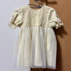 コトリ　ミモザ刺繍チュールワンピース