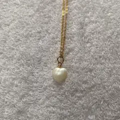 ネックレス ハートパール ゴールド 約23㎝