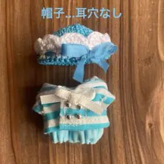 ベビーなセーラーセット・春夏　水色2(耳穴なし)