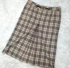 【美品/大きいサイズ】バーバリー ロンドン ひざ丈 スカート ノバチェック 42
