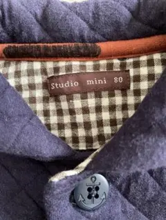 studio mini キルティングジャケット 80 ネイビー