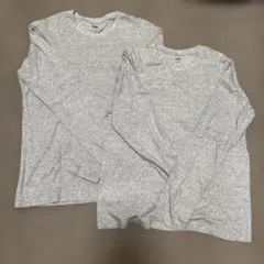 UNIQLO グレー 長袖カットソー L ２枚セット