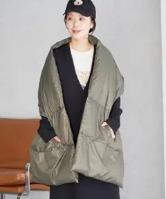 新品 22AW プラージュ Plage ダウンストール カーキ