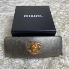 希少 CHANEL シャネル ターンロック金具 バレッタ ヘアどめ アクセサリー