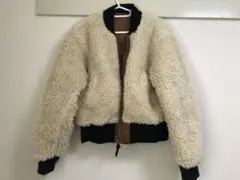 ニコアンド 短めモコモコのコート ブラウン