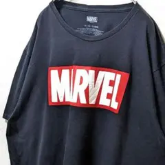 マーベル MARVEL ロゴ Tシャツ ブラック 黒 XL 古着